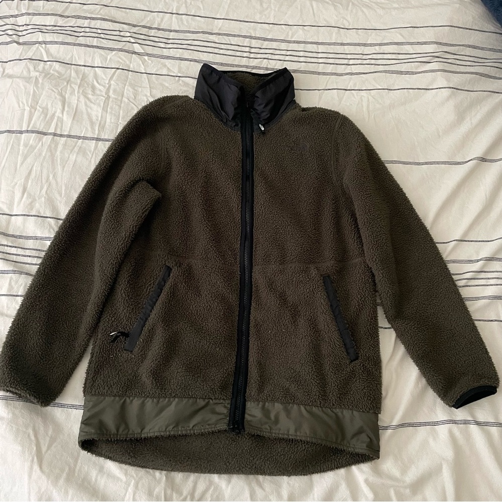 The North Face Olive Green Fleece Jacket